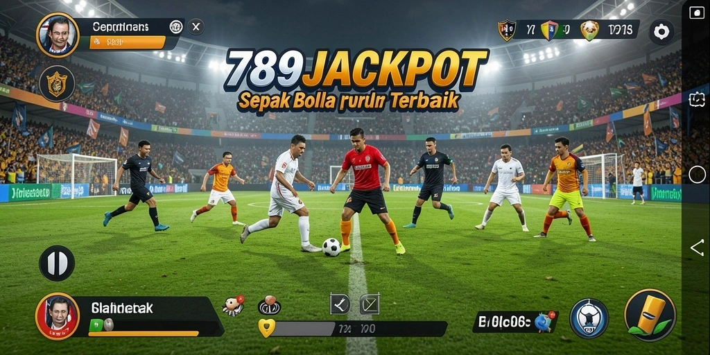 Tampilan gameplay seru di 789JACKPOT dengan aksi sepak bola yang mendebarkan.