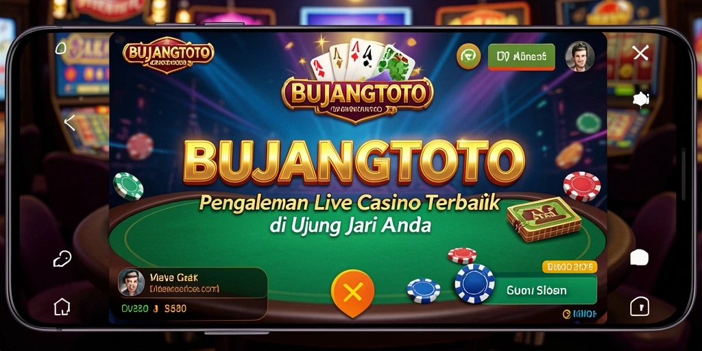Tampilan menarik dari permainan Live Casino BUJANGTOTO dengan dealer langsung.