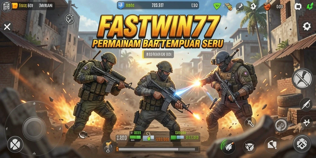 Tangkapan layar dari gameplay FASTWIN77 menampilkan aksi Battle Royale yang mendebarkan.