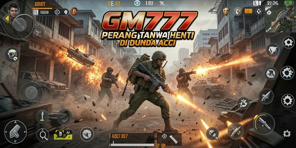 Tampilan aksi mendebarkan dalam gameplay GM777 yang seru.