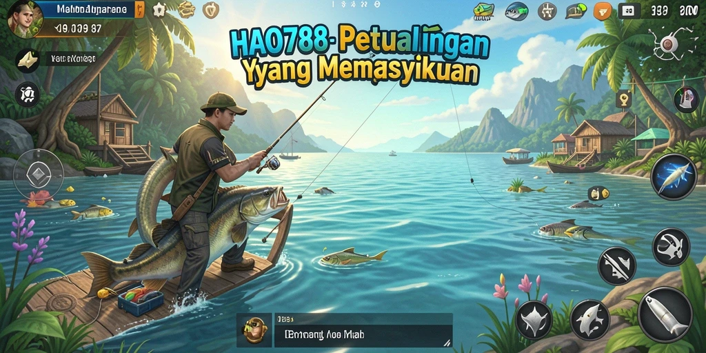 Screenshot utama HAO788 menampilkan aksi memancing yang mendebarkan.