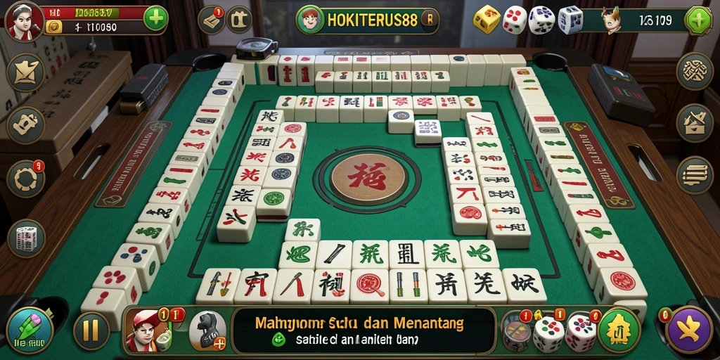 Screenshot HOKITERUS88 menampilkan permainan Mahjong yang seru dan grafis menarik.