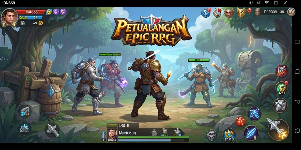 Tampilan screenshot <strong>IDN668</strong> yang menampilkan aksi petualangan seru di dunia RPG.