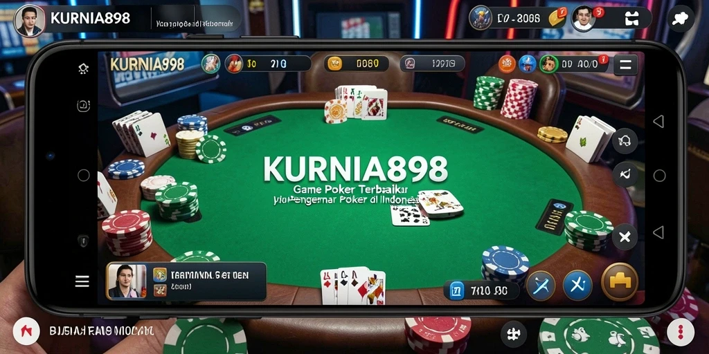 Tampilan gameplay Poker yang seru dan menantang di KURNIA898.