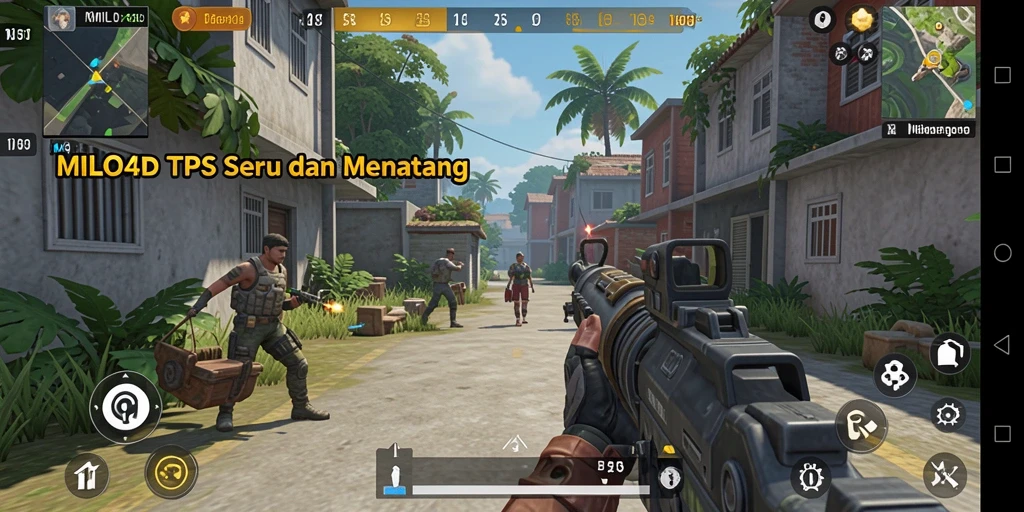 Tampilan gameplay seru dan menegangkan dari MILO4D dalam pertempuran TPS.