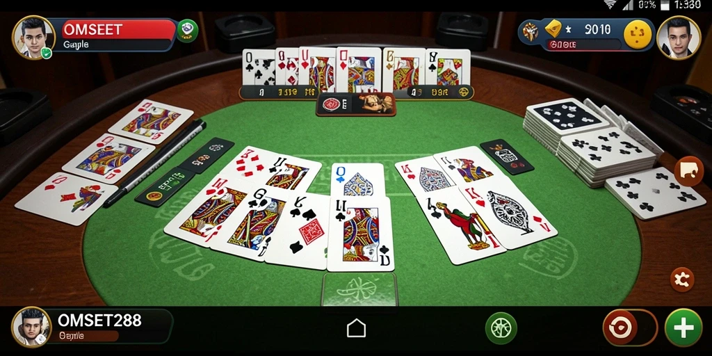 Tampilan gameplay Gaple yang menarik di OMSET288.