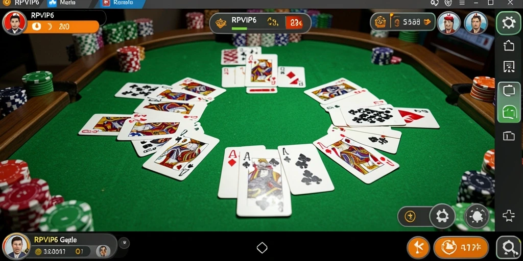Tampilan gameplay RPVIP6 yang menarik saat bermain Gaple.