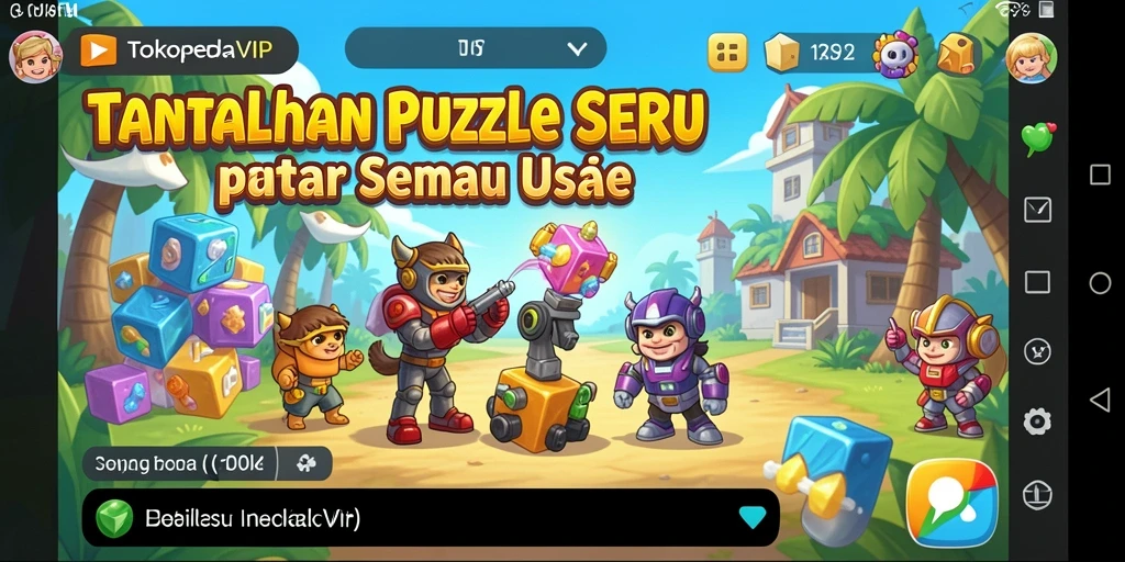 Gameplay seru TOKOPEDIAVIP dengan berbagai tantangan puzzle.